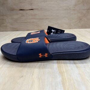 NEW sz 10 Auburn Tigers Under Armour Ansa Slide Sandals Blue